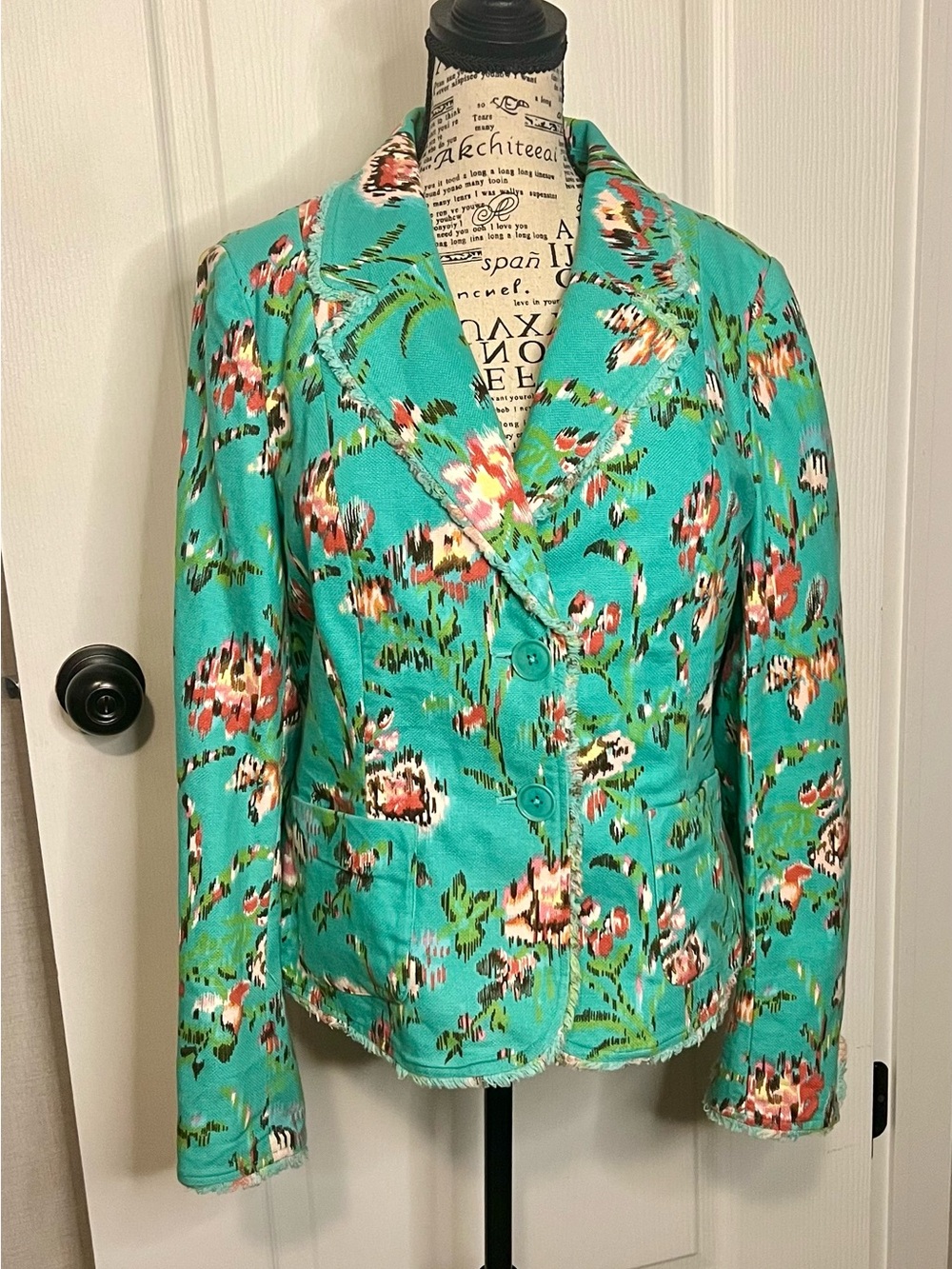 Harold's Turquoise Floral Blazer Jacket